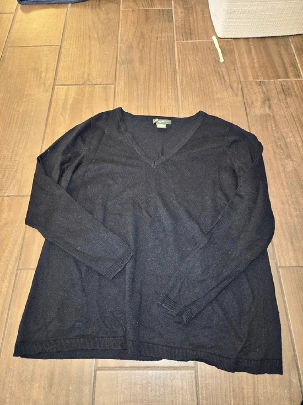 Eddie Bauer Men's V-Neck Sweater Black Size XXL